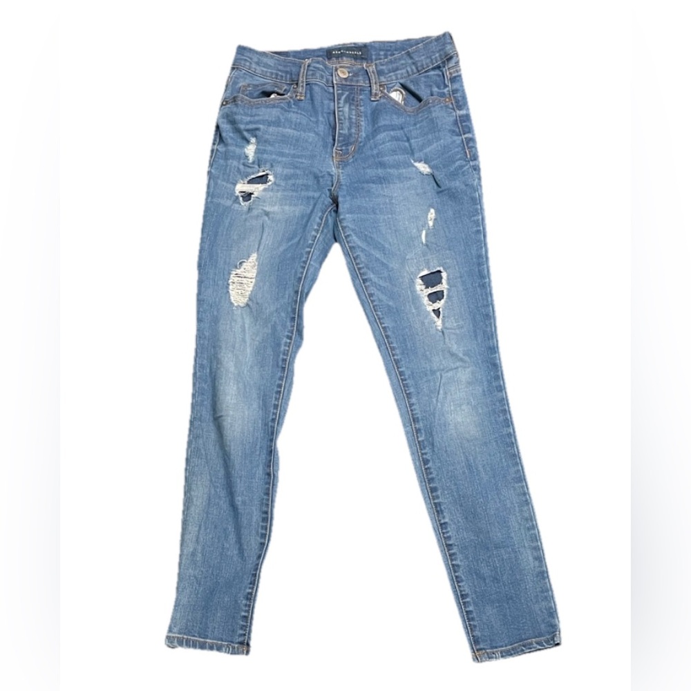 Aeropostale Blue Ripped Skinny Jeans